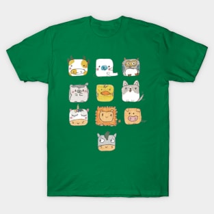 Cute Pack of Wild and Farming Animals T-Shirt